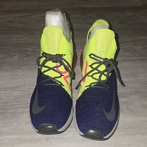 Nike Neon Yellow, Navy, And Pink Tennis Shoes